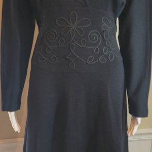 FUSION HEAVY WOOL/KNIT DRESS, SZ MED
